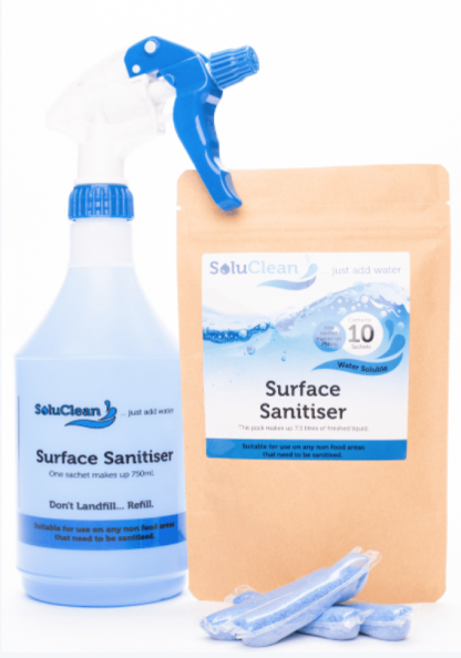 Surface Sanitiser Fragrance Free 10 Sachets